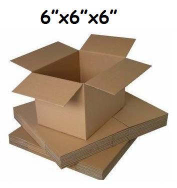 500 x Single Wall Cardboard Postal Mailing Boxes 6"x6"x6"